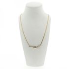 Image 1 of Two-tone gourmet link necklace with 0.035 ct. diamond | 42 cm