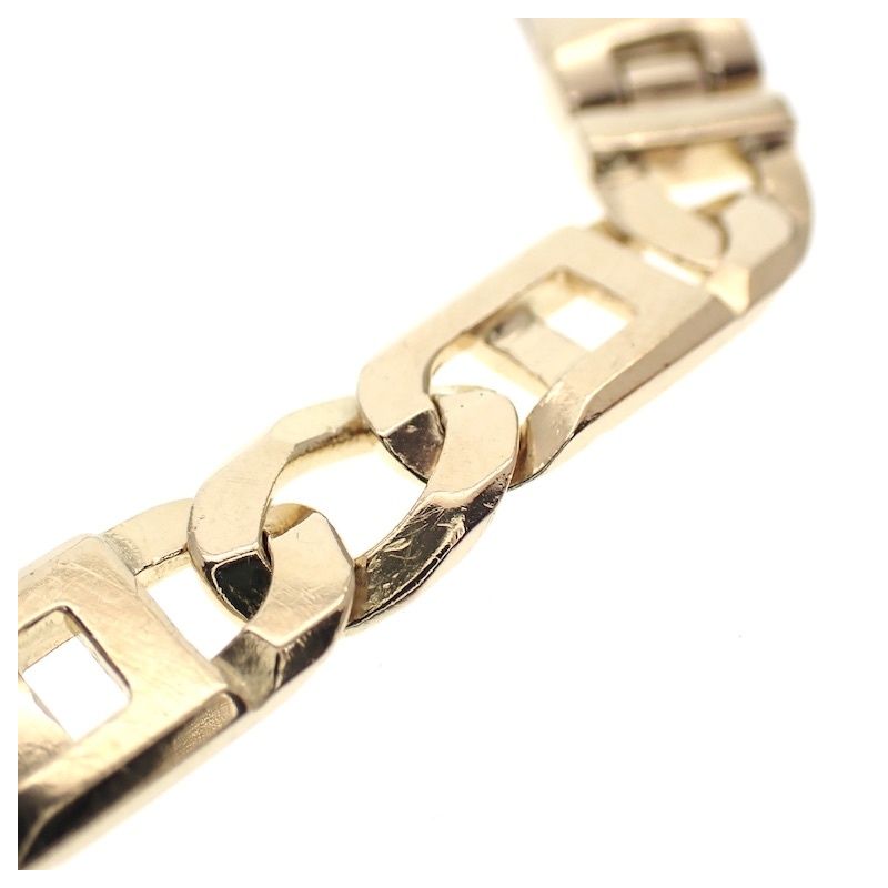 Image 5 of Two-tone gold link bracelet with diamonds