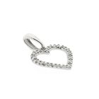 Image 4 of 18-karat white gold heart pendant with 0.08 ct diamond