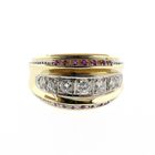 Image 4 of Gold robust ring with ruby ​​and diamond | 0.61 ct.