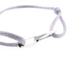 Image 3 of Forever Knots® Lilac Satin Bracelet with Silver Link