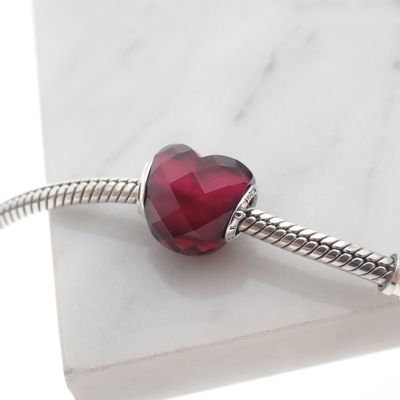 Image 2 of Pandora charm; Silver; Shape of Love