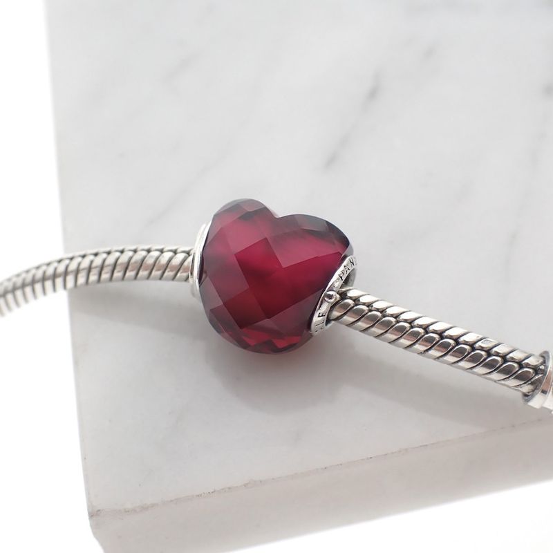 Image 2 of Pandora charm; Silver; Shape of Love