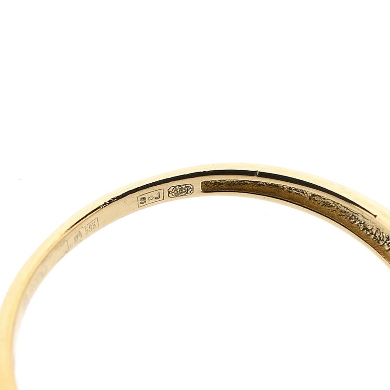 Afbeelding 8 van Gouden solitair ring met zirconia