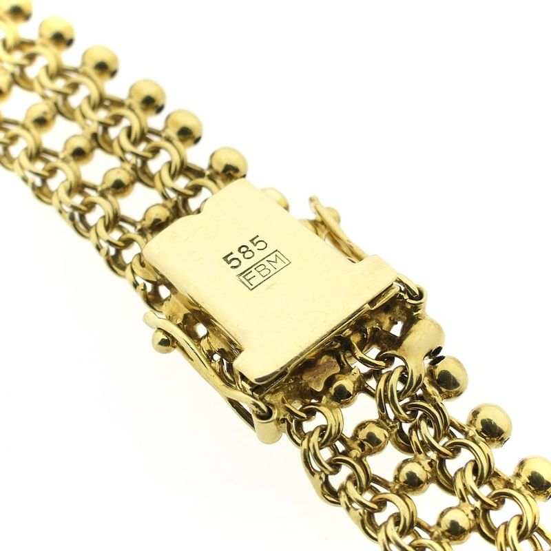 Image 3 of Gold gallery wire link necklace