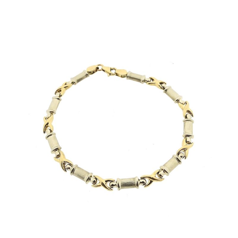 Image 2 of Two-tone gold fantasy link bracelet