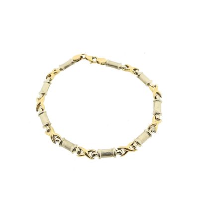 Two-tone gold fantasy link bracelet Image 2 of Two-tone gold fantasy link bracelet