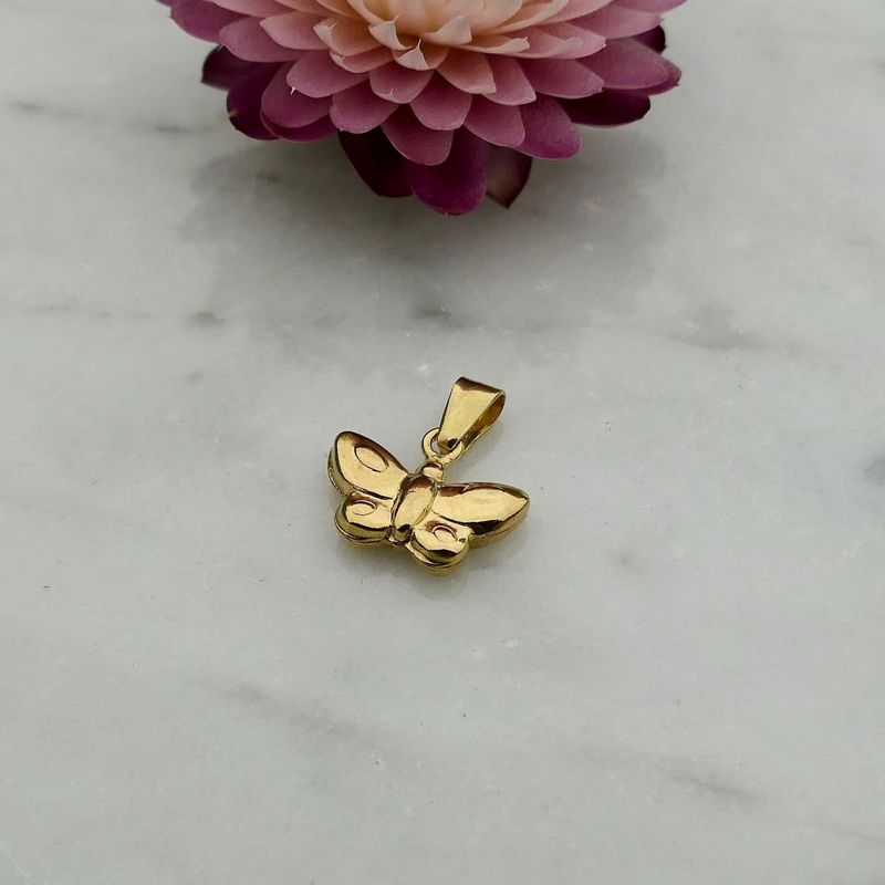 Image 2 of 18K Gold Butterfly Pendant