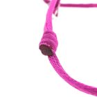 Image 4 of Forever Knots® Handmade Magenta Satin Bracelet with Silver Link