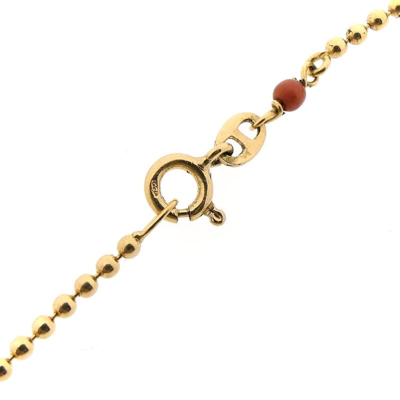 Image 9 of 18 ct. Gold bracelet with red coral | 16.5 cm