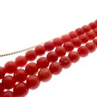 Image 3 of Red coral beads bracelet with gold clasp; Antique | Ø 56mm