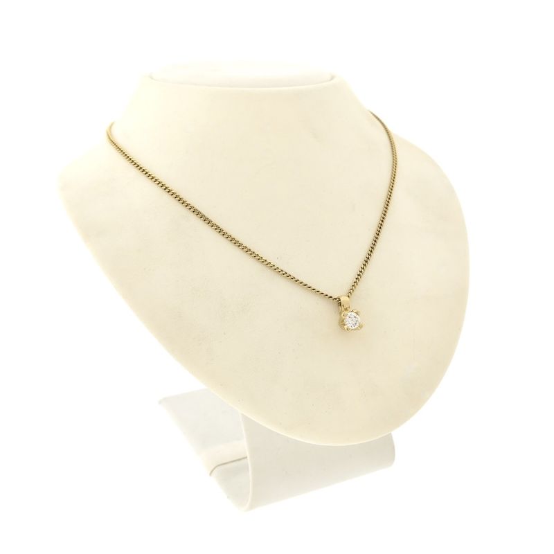 Image 5 of Gold minimalist pendant with zirconia