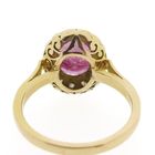 Image 6 of 18-karat gold entourage ring with pink tourmaline and diamond | 0.15 ct.