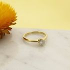 Image 2 of Gold Solitaire Ring with Diamond; 0.33 ct.