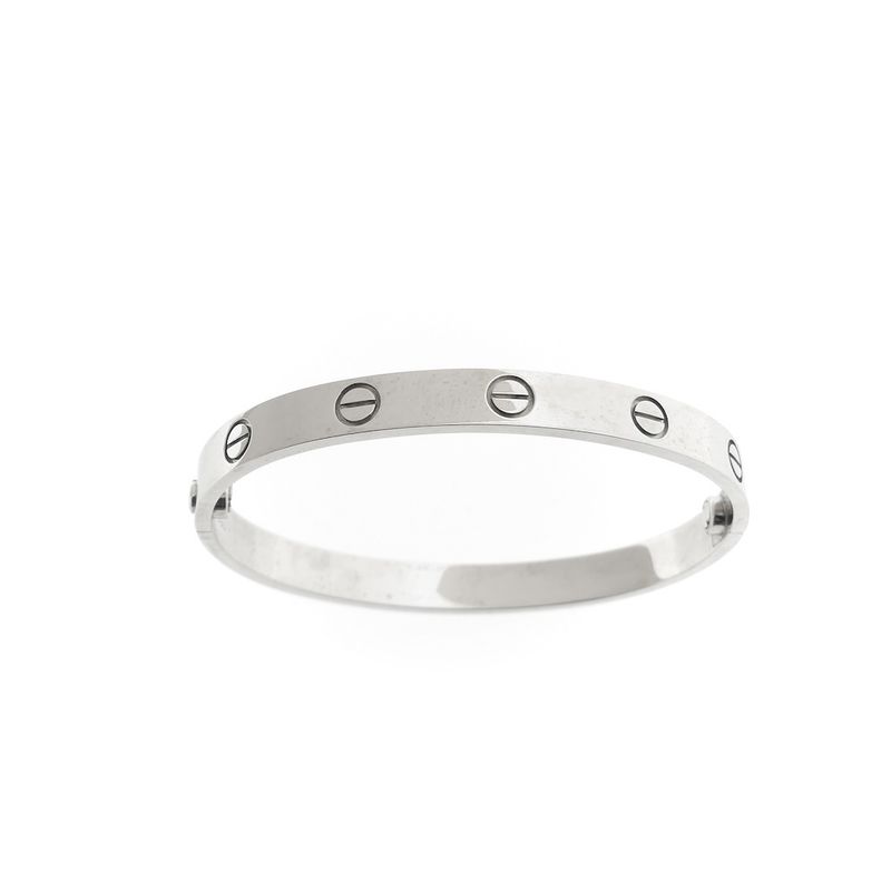 Image 5 of 18K white gold LOVE bracelet; Cartier | Ø 54.5 mm