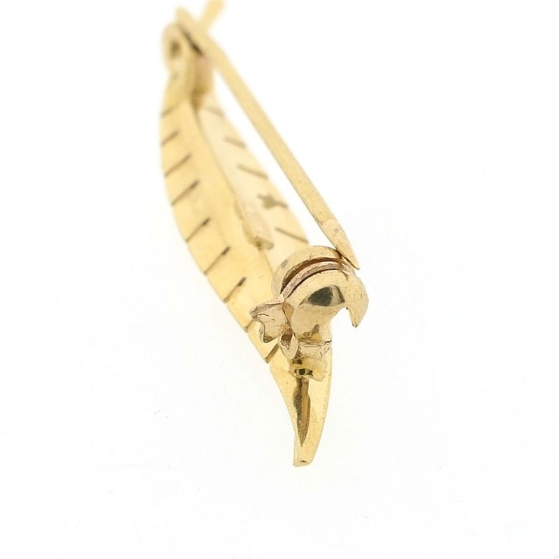 Image 5 of Gold feather brooch