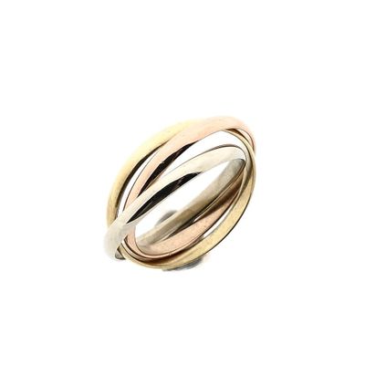 Image 1 of Tricolor Gold Trinity Ring