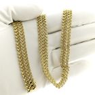 Image 7 of Gold gallery wire link necklace