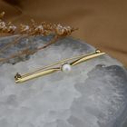 Image 2 of Vintage gold brooch with pearl