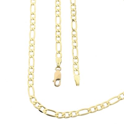Image 1 of 14k Gold Figaro Necklace; 60.5 cm