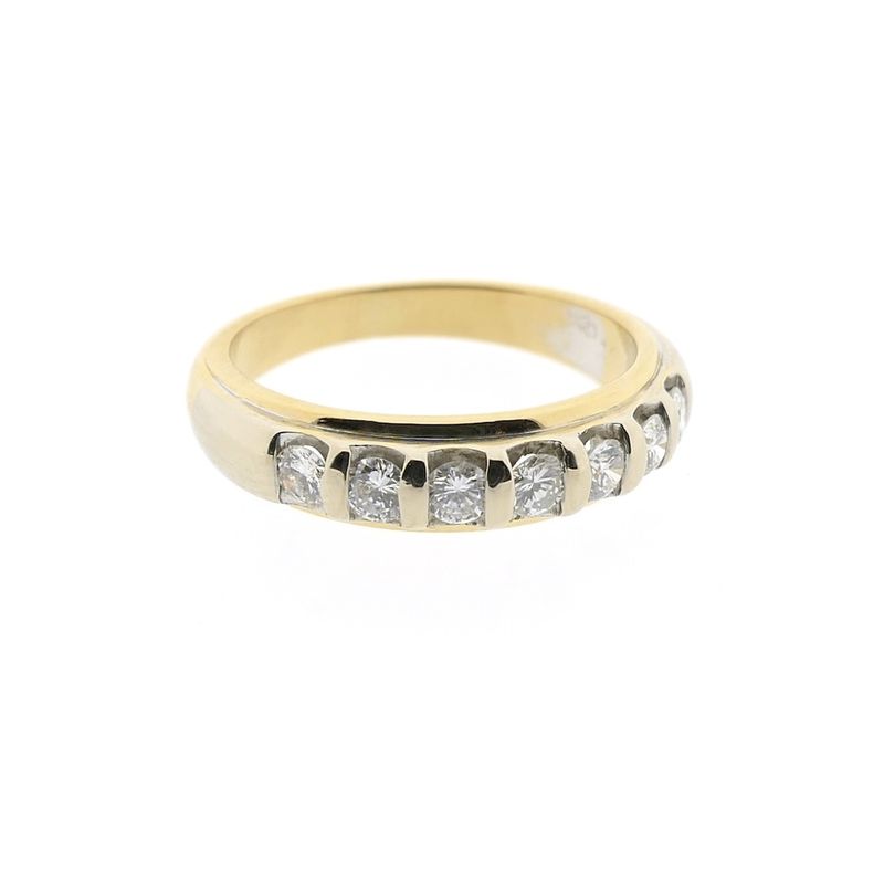 Image 6 of 18-karat two-tone gold ring with 0.42 ct. diamond