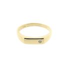 Image 3 of Gold Jeunesse pinky ring with diamond; 0.015 ct.