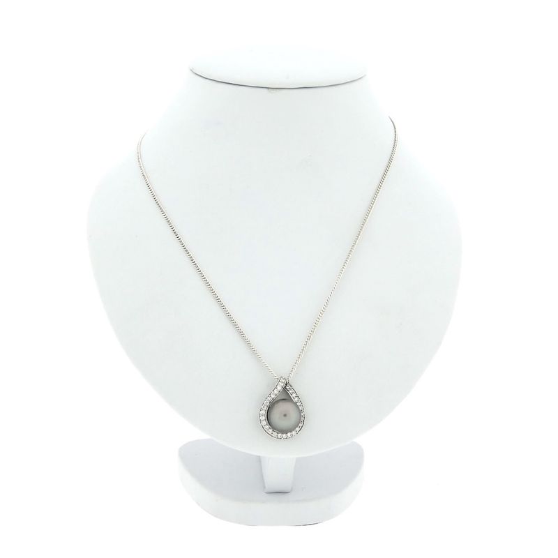 Image 6 of 8 carat pendant with Tahitian pearl and zirconia