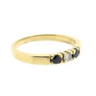 Image 5 of Gold ring with sapphire and diamond; 0.07 ct.
