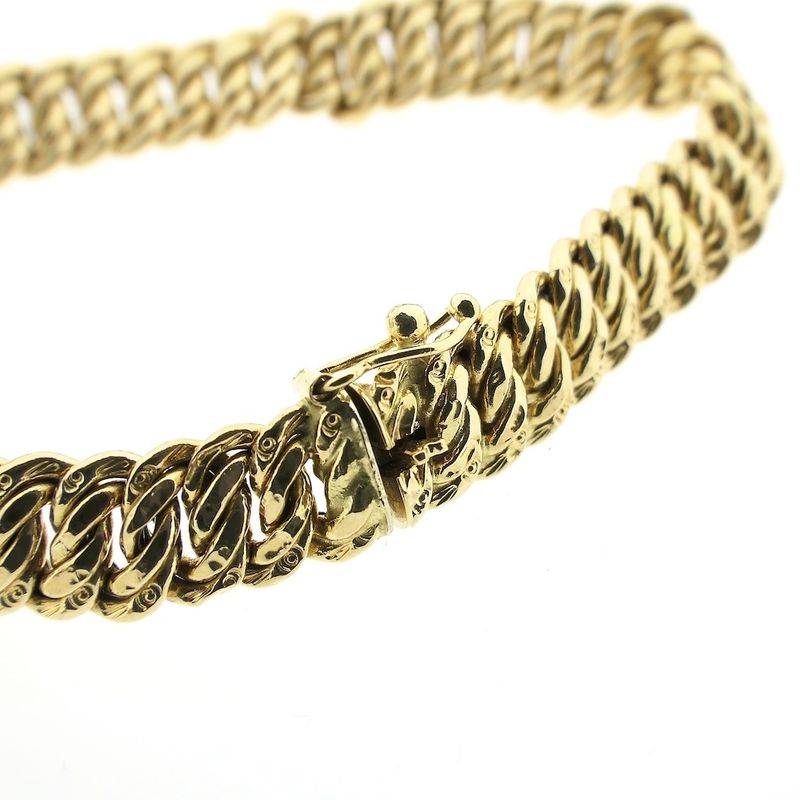 Image 3 of 18K Gold fantasy link bracelet | 19 cm