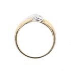 Image 5 of Two-tone gold subtle ring with 0.11 ct. diamond