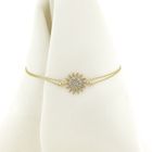 Image 1 of Gold bracelet with sun and zirconia | 17 cm