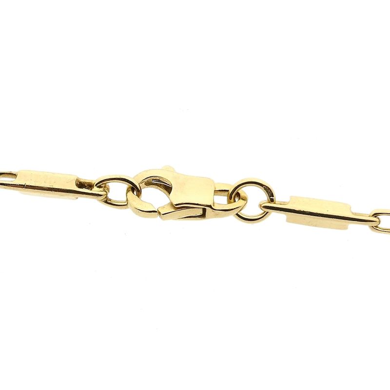 Afbeelding 4 van Gouden schakelketting met staafjes | 42 cm