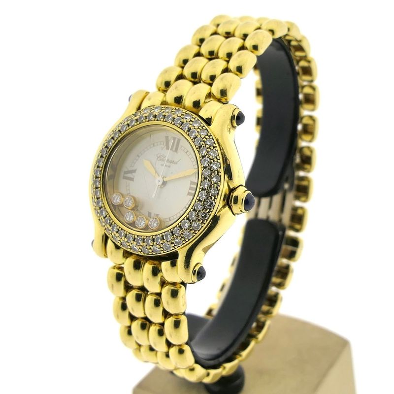 Image 3 of Chopard Happy Sport 27/6151; Exclusive 18ct. Gold Ladies Watch with Diamonds