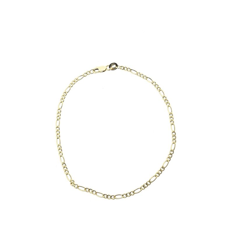 Image 2 of Gold Figaro link bracelet