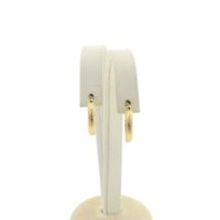 Gold textured earrings | Ø 13.5 mm