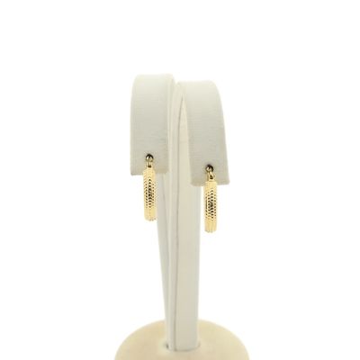 Image 1 of Gold textured earrings | Ø 13.5 mm