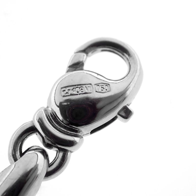 Image 10 of 18K white gold fantasy link chain | 43.5 cm | Chimento