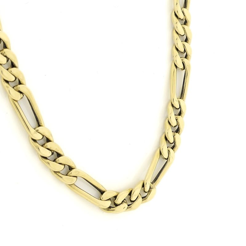 Image 6 of Gold Figaro link chain | 51 cm