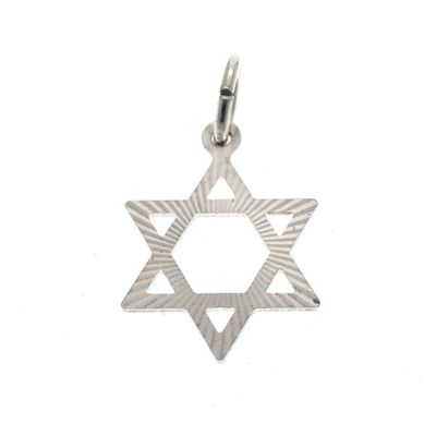Image 1 of Silver charm; Star of David