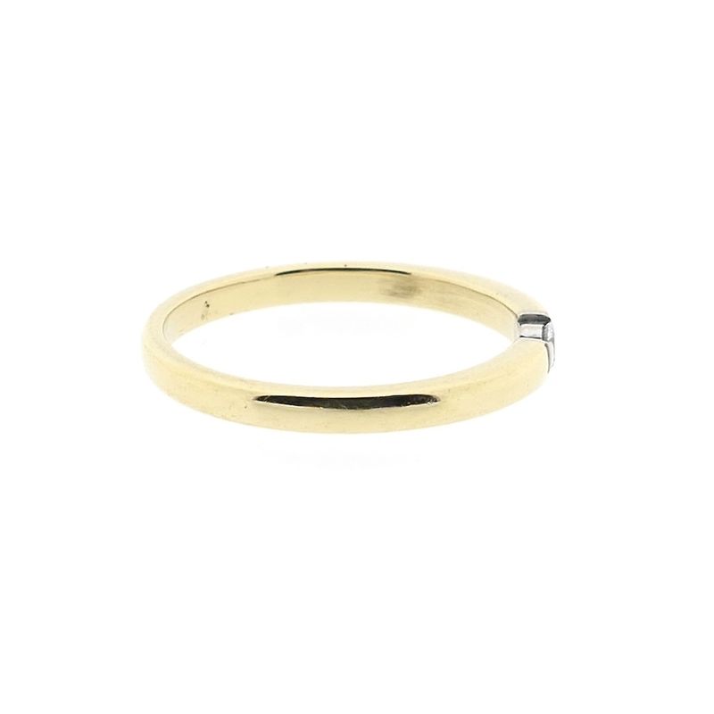 Image 5 of Gold solitaire ring with diamond; 0.035 ct. | Diamonde