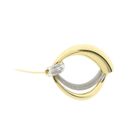 Image 7 of Bicolor Gold Brooch; 14 Karat