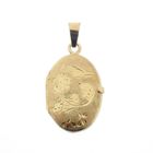 Image 1 of Vintage gold locket pendant | Floral design