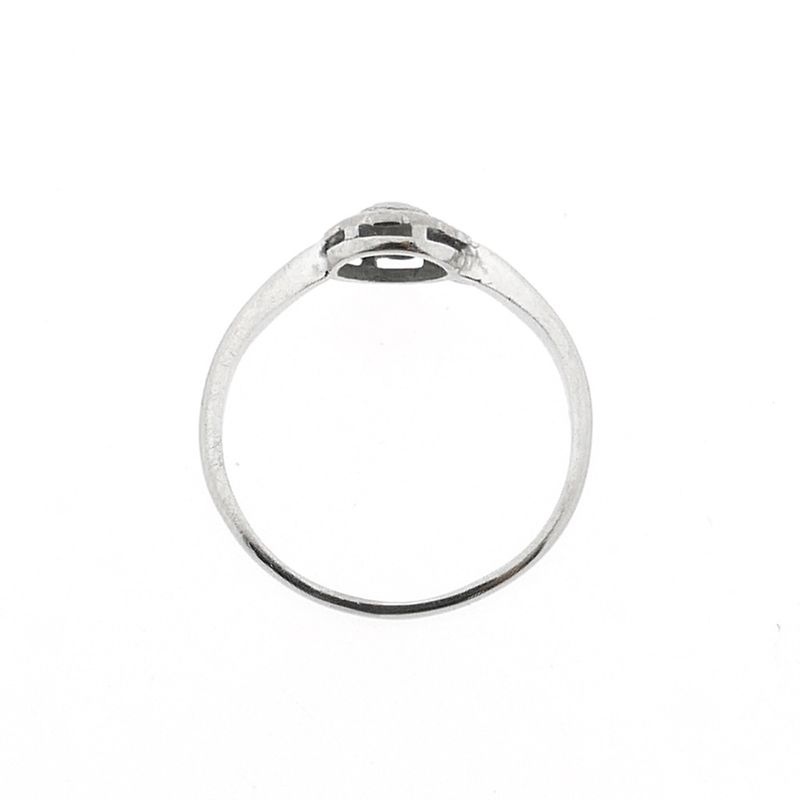 Image 5 of Vintage white gold solitaire ring with diamond | 0.07 ct.