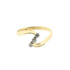 Image 3 of Gold ring with diamonds; 0.015 ct.