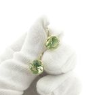 Image 7 of Gold earrings with synthetic gemstone from the 60s