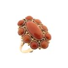 Image 1 of Gold ring with blood coral