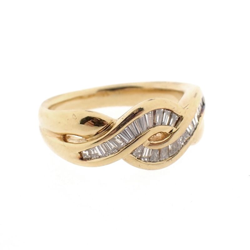 Image 3 of Gold ring with baguette-cut diamonds | approx. 0.50 ct.