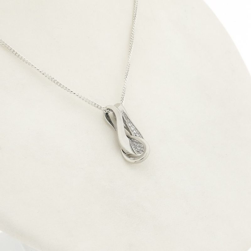 Image 9 of White gold pendant with zirconia