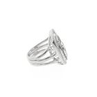 Image 4 of White gold ring with white and champagne diamonds; 0.72 ct.