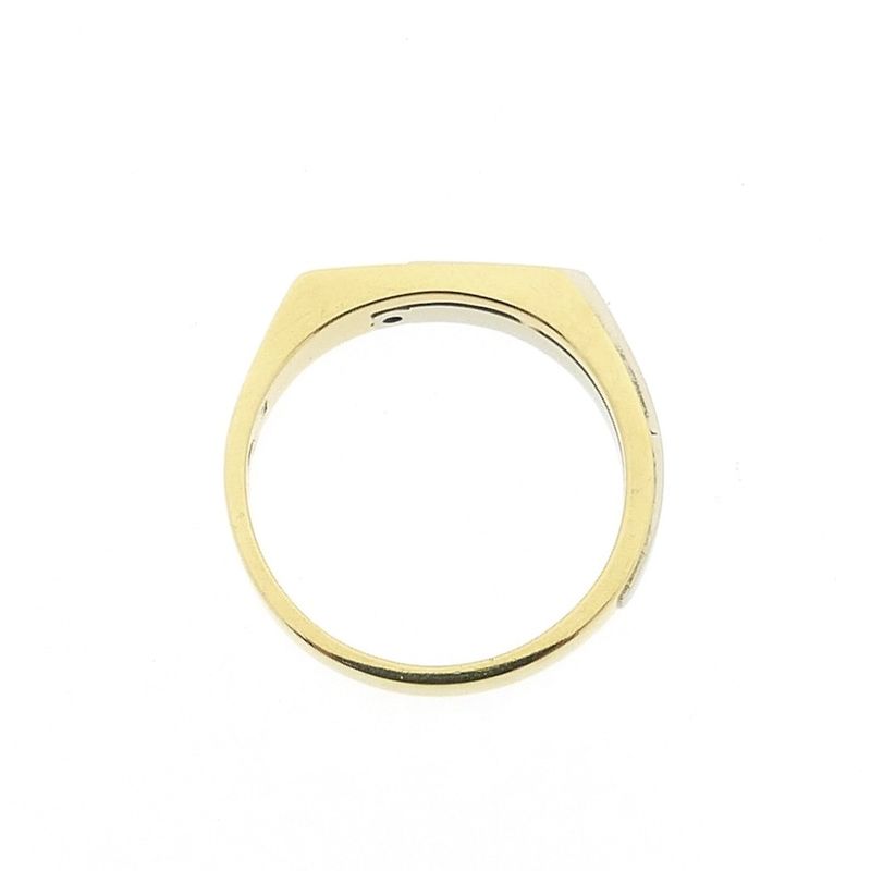 Image 4 of Two-tone gold ring with diamond; 0.03 ct.